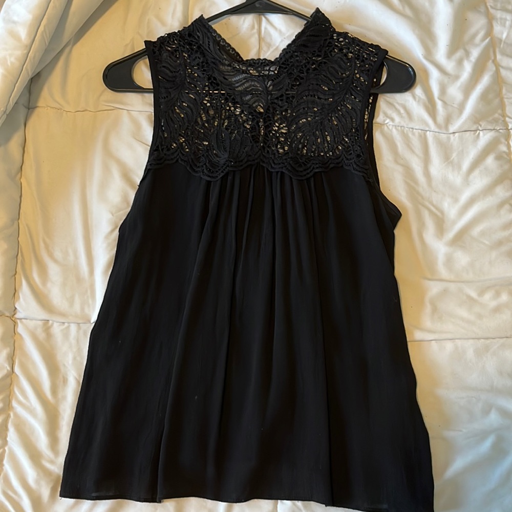 Black tank top blouse
